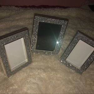 BEAUTIFUL SILVER GLITTER PICTURE FRAMES✨